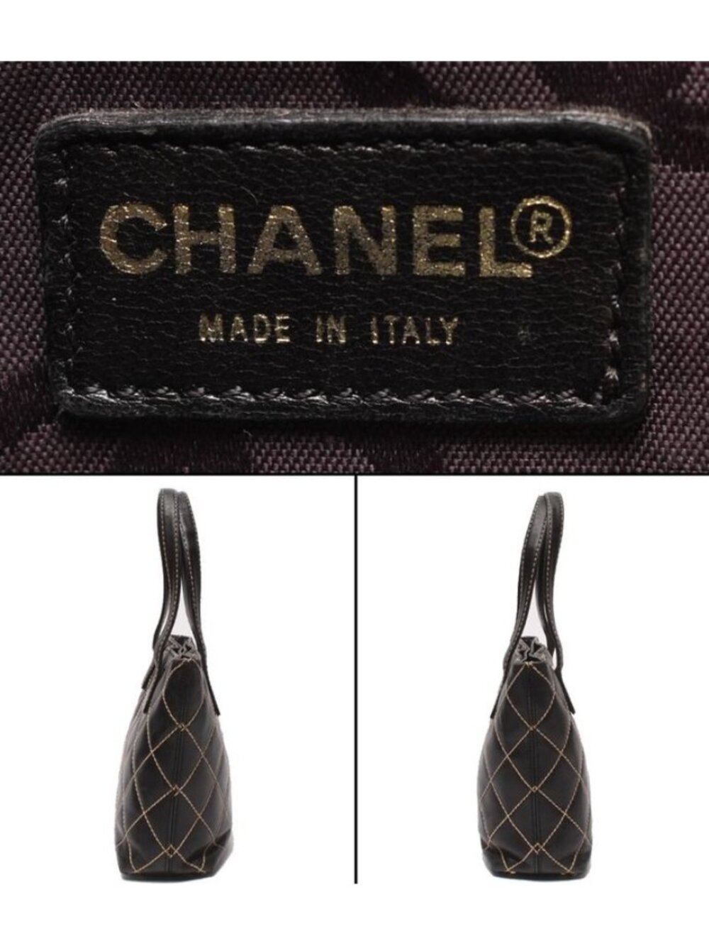 Chanel Tote Gold Wild Stitch CC Logo - Picture 4 of 10